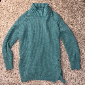 A New Day teal blue Neck Sweater Cozy Knit